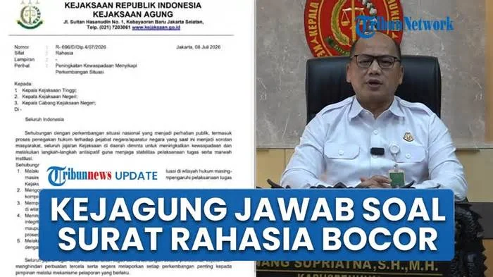 Beredar Surat Rahasia Diduga Bocor ke Publik, Kejagung Akhirnya Buka Suara Jelaskan Alasannya