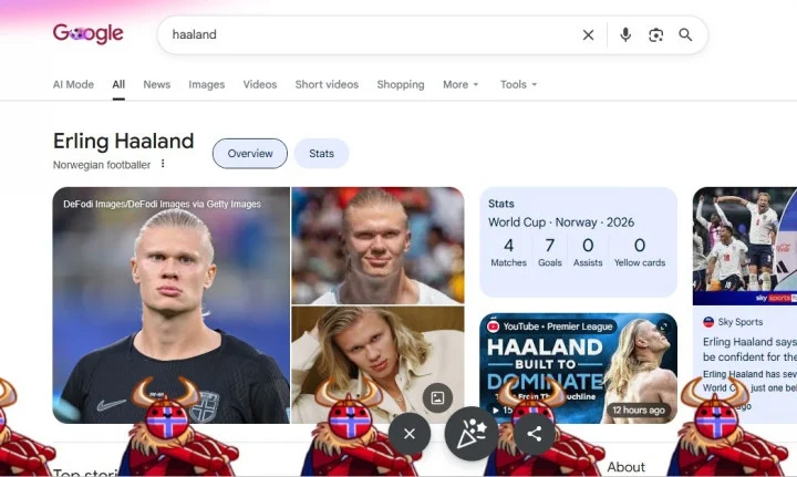 Google Hadirkan Animasi Viking Row Saat Cari Nama Erling Haaland: Fenomena Global yang Mendunia