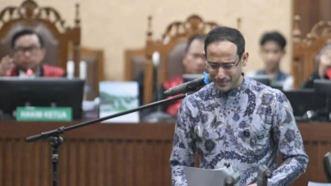 Respons Nadiem Makarim usai divonis 10 tahun bui: 4 hakim tak berani tatap mata, saya tahu isi hati mereka