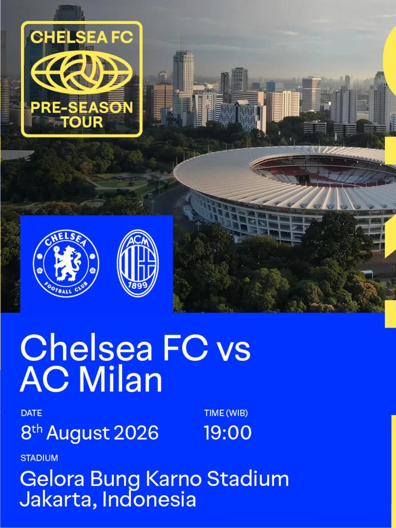 Chelsea Berpesta di Jakarta: Kemenangan Telak 3-0 atas AC Milan di GBK
