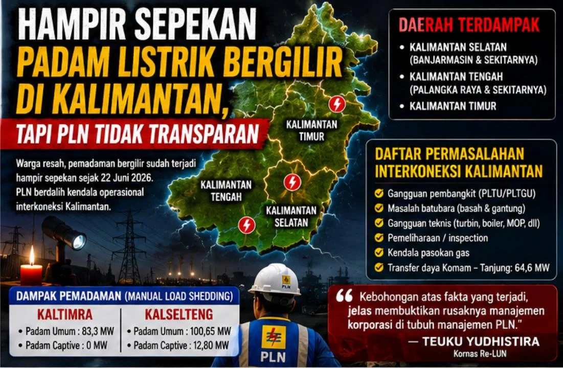 Krisis Listrik Kalimantan: Fenomena Pemadaman Listrik Bergilir Masih Terjadi, Sebenarnya Ada Apa?