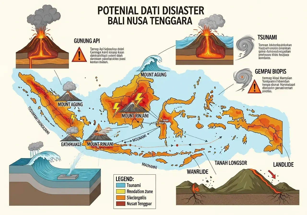 Nusa Tenggara Timur Dihantam Bencana Beruntun: Gempa Bumi hingga Erupsi Dua Gunung Api