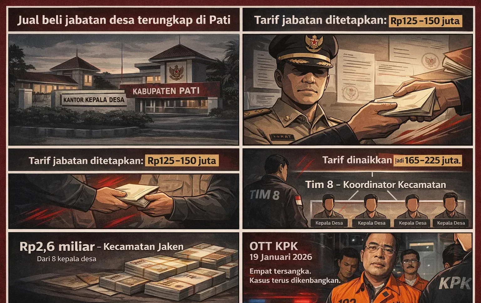 Skandal Perangkat Desa Pati: Tarif Jabatan Fantastis Terbongkar di Meja Hijau