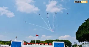 Ribuan drone dan tiga jet F-16 semarakkan langit Merdeka Run 2026