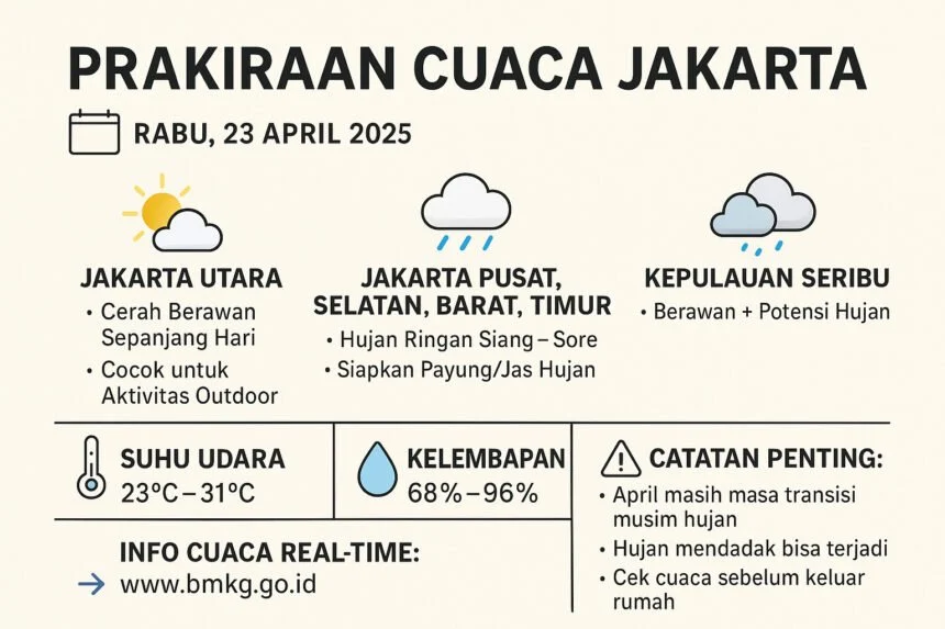 Waspada Perubahan Cuaca: Jakarta Diprediksi Cerah Namun Tetap Berisiko Hujan